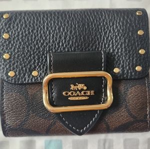 Coach Small Morgan Wallet In Signature Canvas